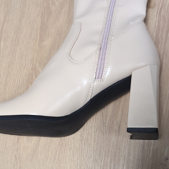 Open Edit Briar Size 7M Knee-High Women's Boots In Cream. New. No Box. - Picture 6 of 13